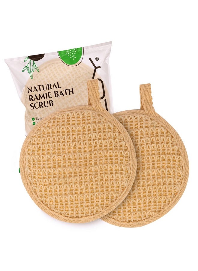 KLOY KLOY Natural Ramie Bath Loofah Scrubber Exfoliator for High Lather Cleansing (Pack of 2)  - Image 1