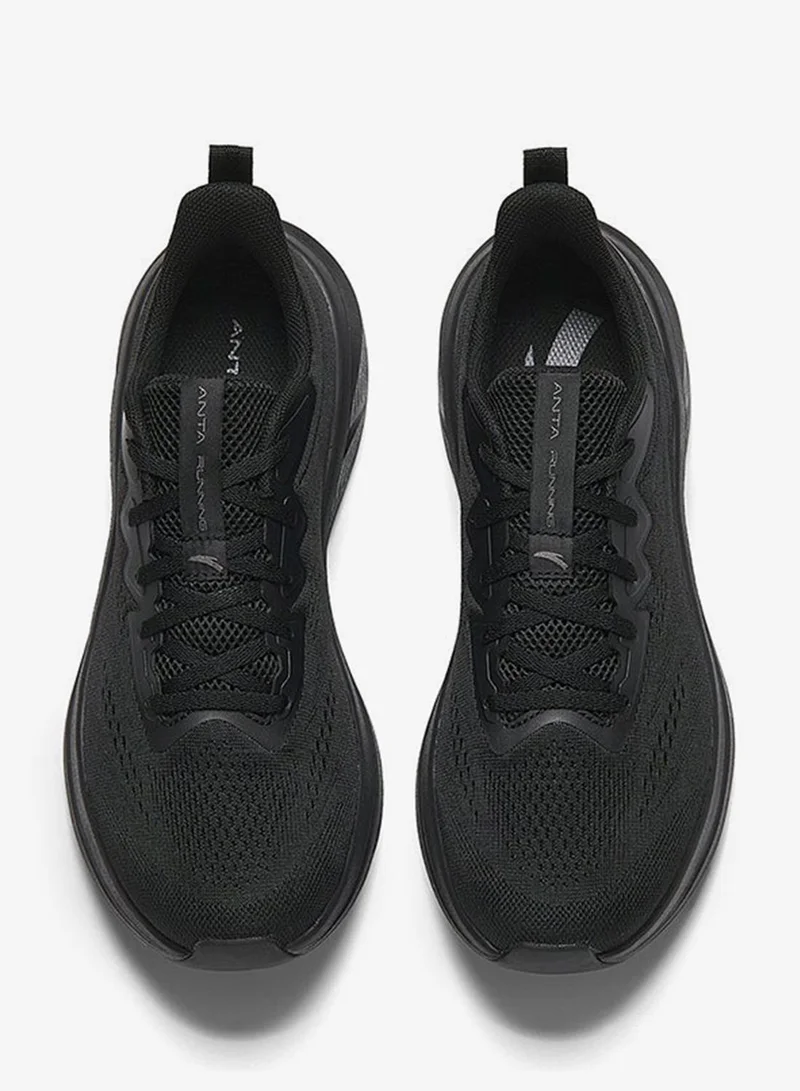 ANTA Black/Grey Men’s Lightweight Running Shoes with A-FLOWFOAM Cushioning – Breathable Mesh for Men | Best Price UAE