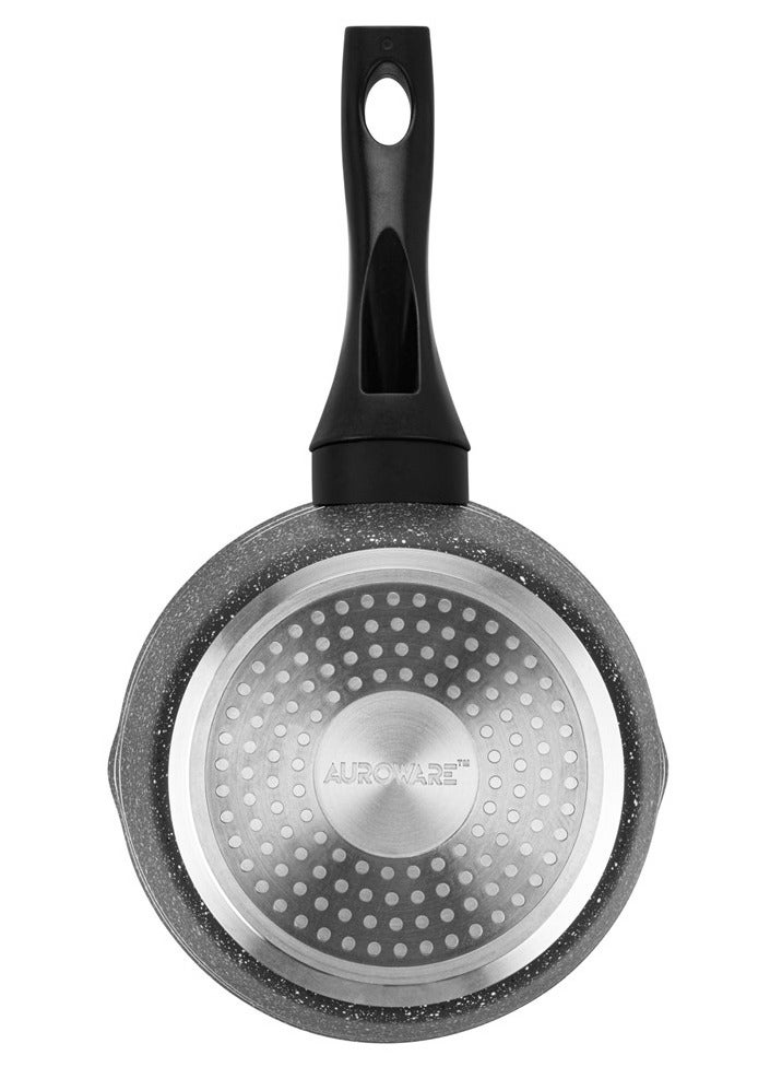 Auroware Non Stick 18 cm Saucepan Milk Pan Tawa Black  Aluminum Three Layer Coating Strong and Durable Ideal for Milk Tea Coffee - Image 4