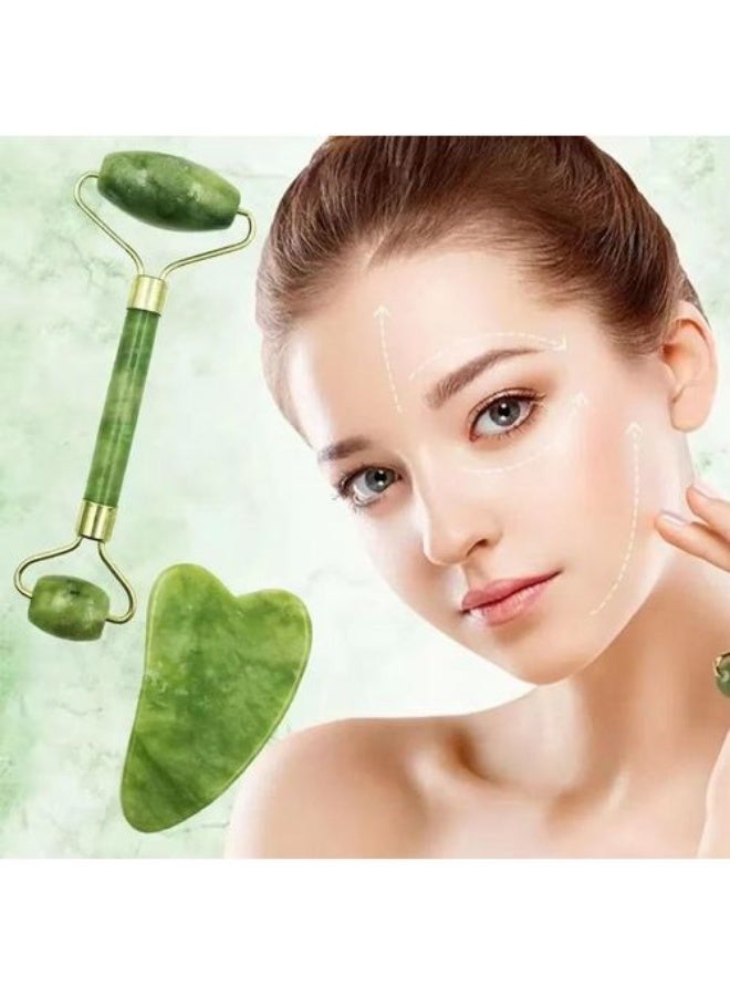 Natural Stone Face and Neck Massager – Stimulates Blood Circulation and Reduces Puffiness - Image 1