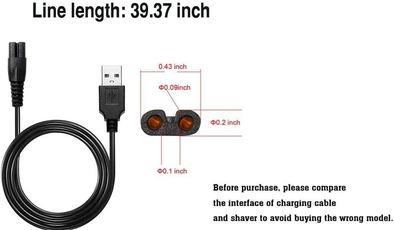 MAWAER Universal Head Shaver Power Charger Cord Compatible with Skull SHAER FreedomShaver and Some Brands., Head Shaver Charger Cord for Many Brands - Image 5
