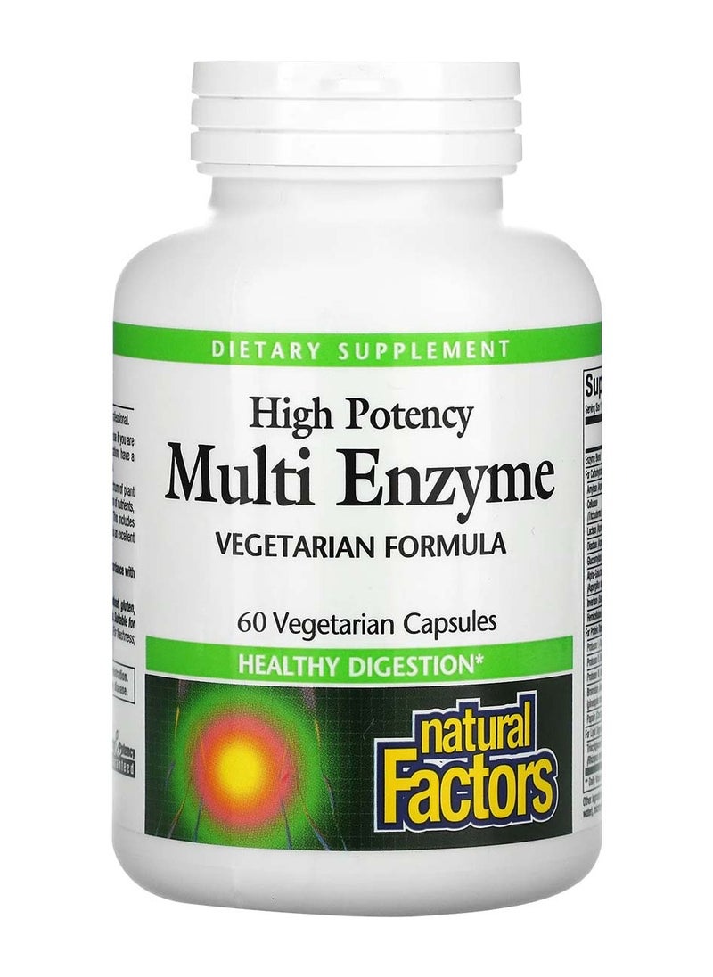 natural Factors Natural Factors Multi Enzyme High Potency, 60 Capsules 