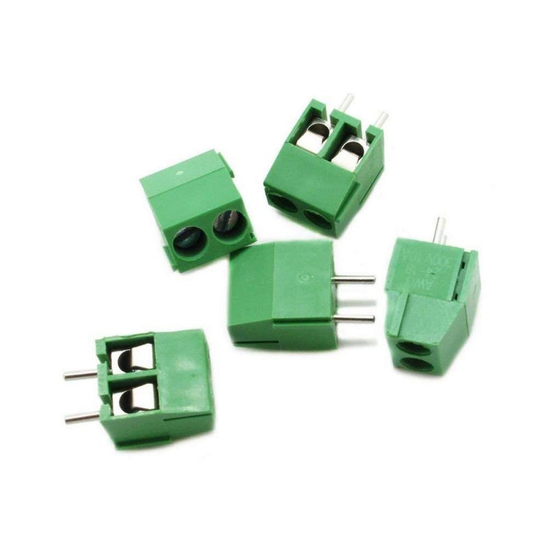 TECHDELIVERS ® Screw Terminal Block PCB mount block wire connector 5mm PITCH (10Piece 2PIN) - Image 2