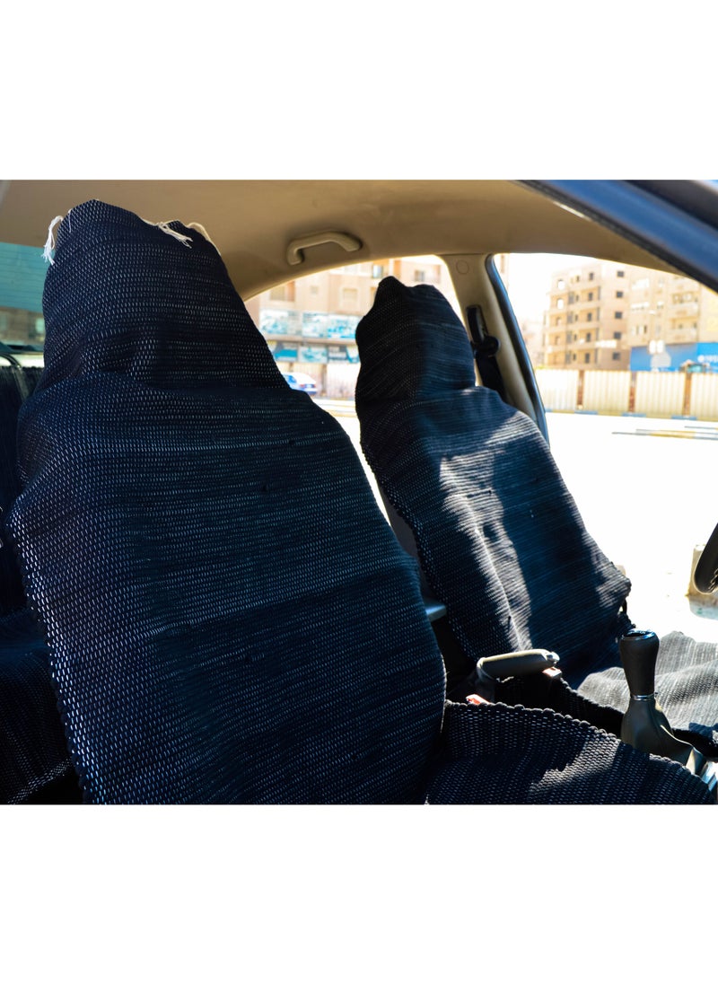 Egypt Antiques Set of two pieces (dark gray) car seat history 70 cm length 150 cm cotton 100%  - Image 2