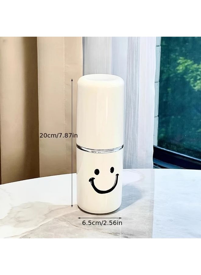 White 1pc Portable Toothbrush Travel Cup For Family Bathroom And Holiday Gift Use - Image 4