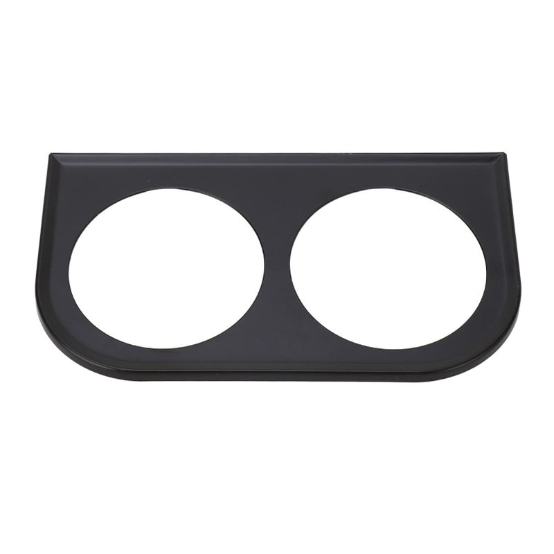Car Gauge Mount: 2 Hole Black Metal Panel - Universal Fit For 52mm/2in Instruments Firmly Fixed Easy Installation For Car Dashboard Decoration - Image 1