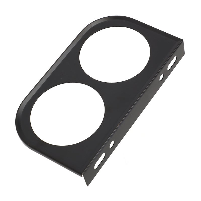 Car Gauge Mount: 2 Hole Black Metal Panel - Universal Fit For 52mm/2in Instruments Firmly Fixed Easy Installation For Car Dashboard Decoration - Image 2