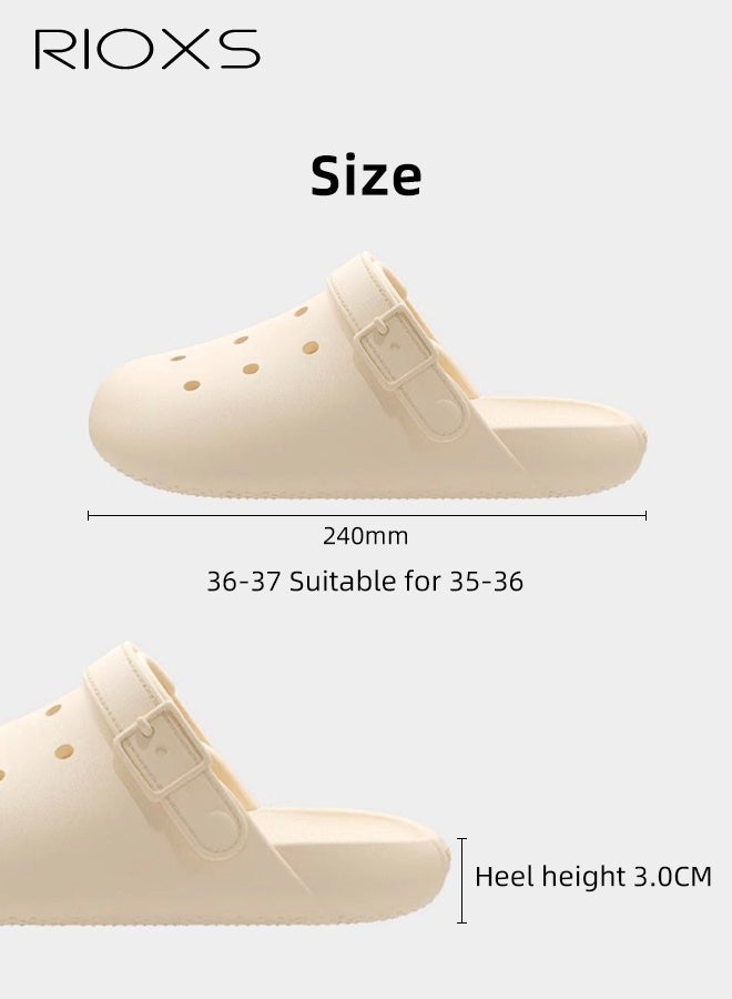 RIOXS Unisex Garden Clogs Slippers, Anti-slip Ventilated Slip On Sandals, Classic DIY Slippers for Men and Women, Comfortable Platform Water Mules with Holes, Casual Outdoor Beach Slide Sandals for Pool/ Bathroom/Dormitory/Out Going - Image 3