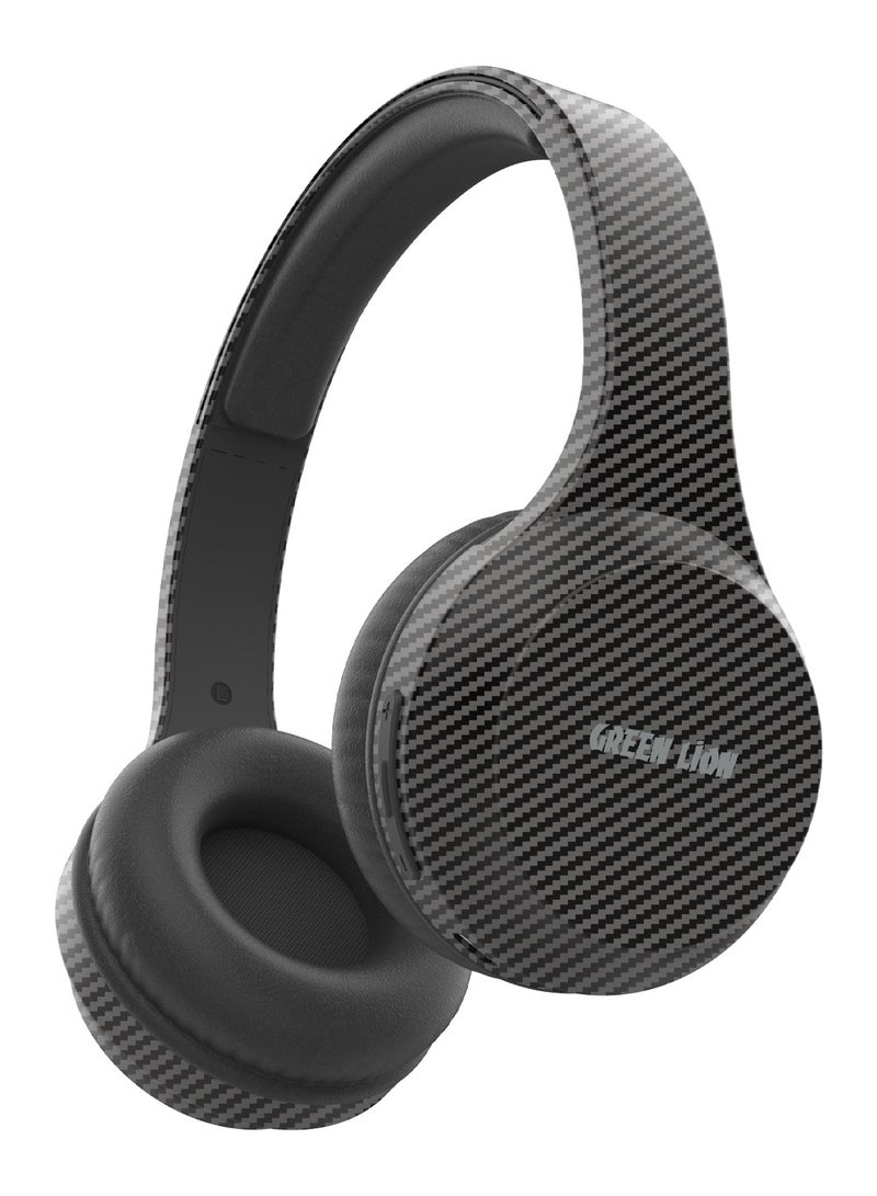 GREEN LION Carbon Beat Headphone / Transparent Sound / Significant Working Hours / Considerable Range Distance / Microphone / Aux Support / 40mm Driver / V5.3 Bluetooth / Durable - Black - Image 5