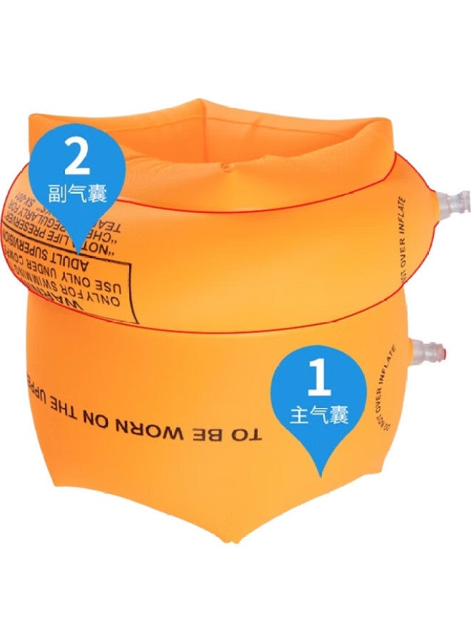 BWNK Swimming Arm Rings, Swimming Water Sleeves, Swimming Floats, Adult And Children Swim Rings, Swimming Equipment, Orange - Image 1
