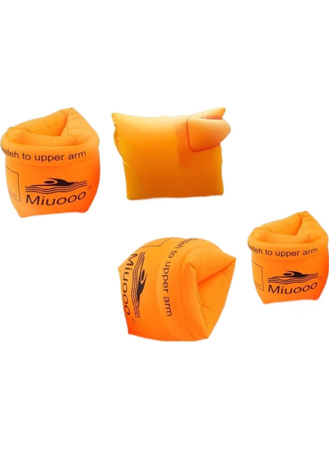 BWNK Swimming Arm Rings, Swimming Water Sleeves, Swimming Floats, Adult And Children Swim Rings, Swimming Equipment, Orange - Image 3