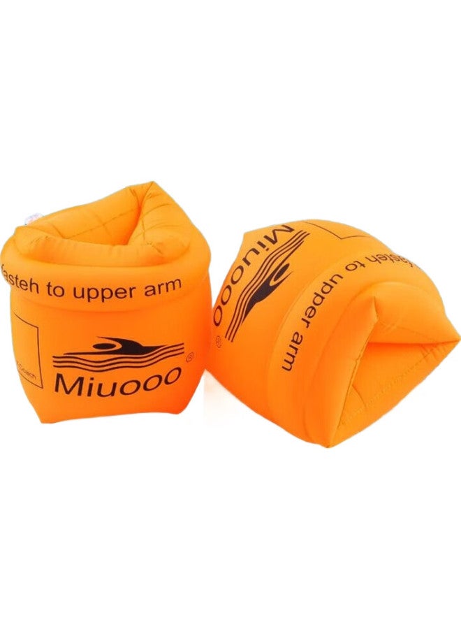 BWNK Swimming Arm Rings, Swimming Water Sleeves, Swimming Floats, Adult And Children Swim Rings, Swimming Equipment, Orange - Image 2