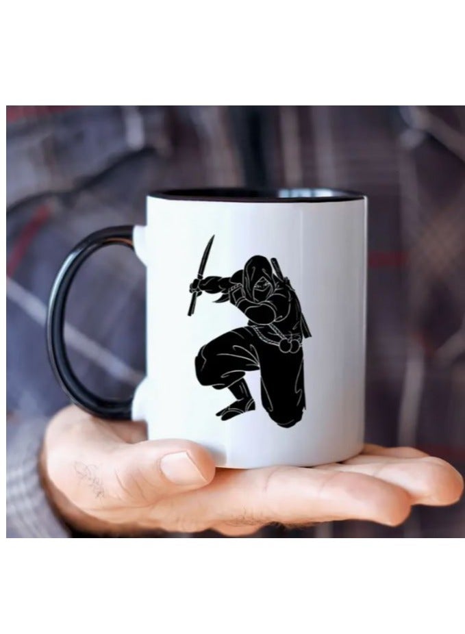 RYN Ninja-Themed 11oz Ceramic Coffee Mug - Perfect for Tea & Coffee, Ideal Gift for Family, Friends, and Classmates - Great for All Seasons - Image 1