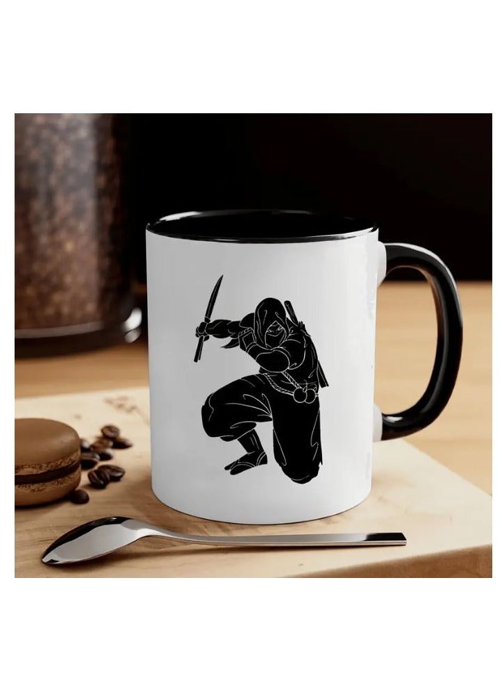 RYN Ninja-Themed 11oz Ceramic Coffee Mug - Perfect for Tea & Coffee, Ideal Gift for Family, Friends, and Classmates - Great for All Seasons - Image 2