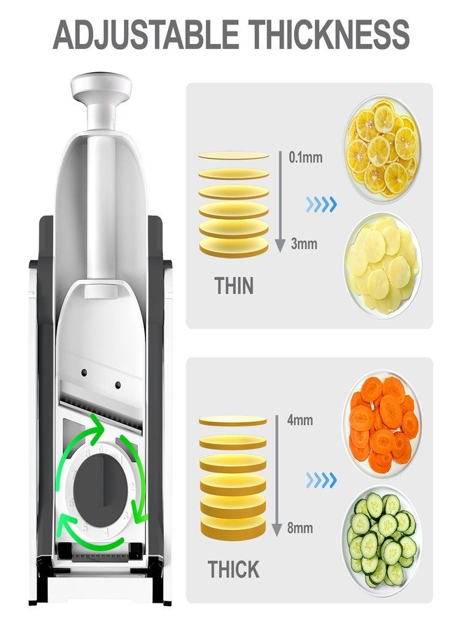 ONCE FOR ALL Safe Mandoline Slicer For Kitchen, Professional Vegetable Slicer For Food Potato Slices, Thickness Adjustable 0.1-8 mm Kitchen Artifact Fast Meal Prep - Image 3