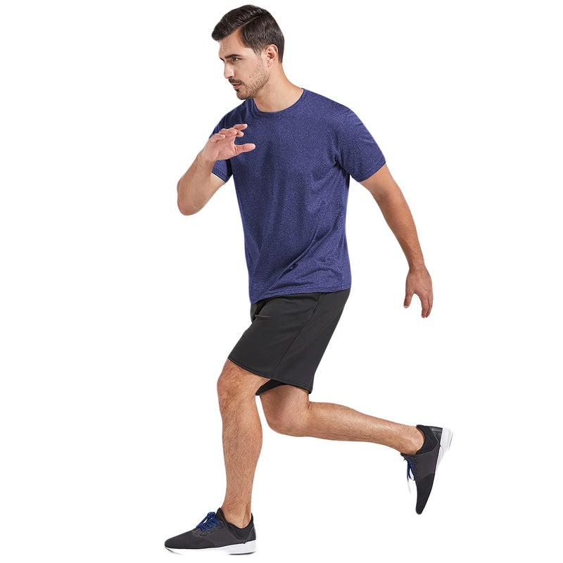 AKAWOOKO 5 Pack Men's Dry Fit T Shirts Athletic Running Gym Workout Short Sleeve Tee Shirts for Men (US, Alpha, Large, Regular, Regular, Set 2) - Image 5