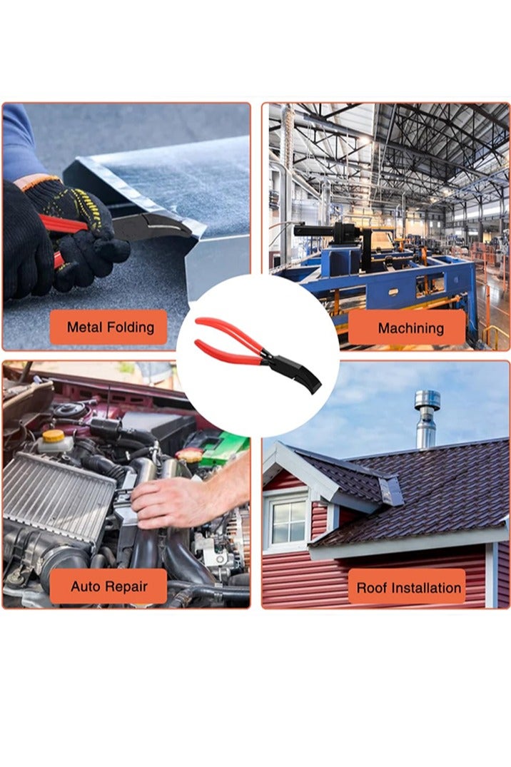 Bending Pliers 45°, Folding Pliers, Sheet Metal Pliers Wide 22 mm, Sheet Metal Bending Pliers with Non-Slip Handle, Roofing Tool for Bending, Smoothing Sheet Metal - Image 5