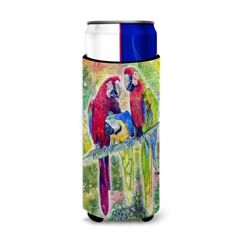 Caroline's Treasures Parrot  Parrot Head Ultra Beverage Insulators for slim cans 8601MUK 