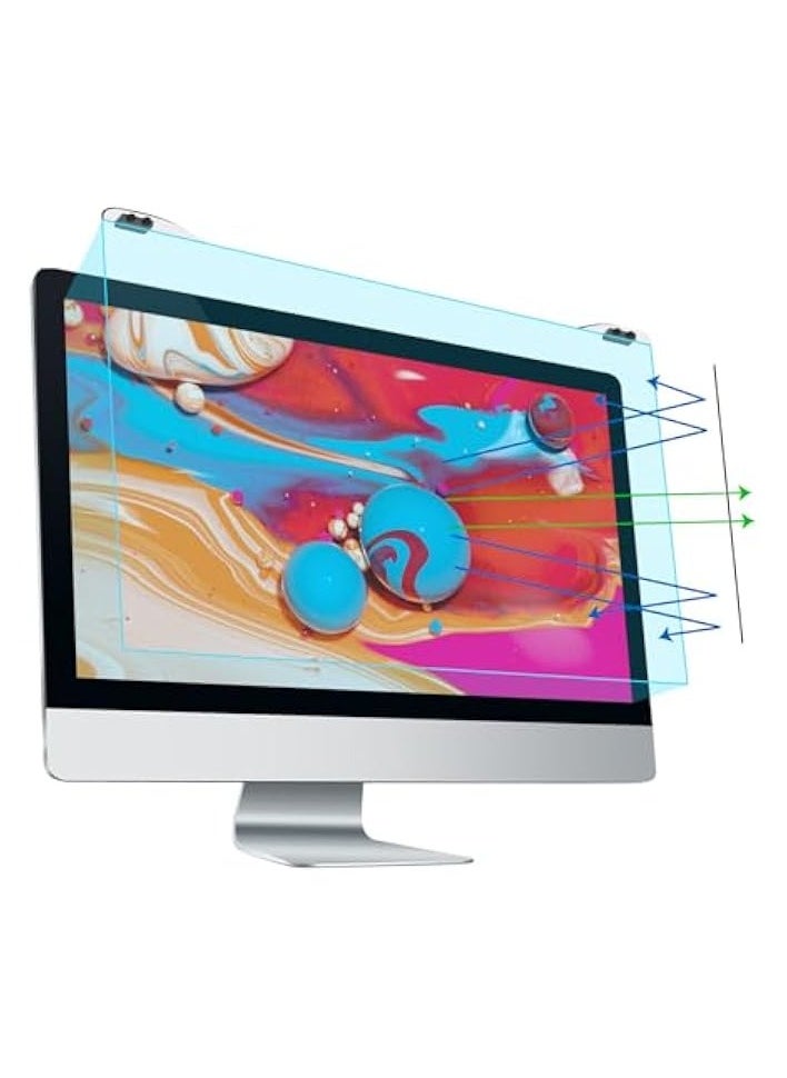 Mosiso 23-24 inch Computer Blue Light Blocking Screen Protector AR Anti Glare Eye Protection Filter Film for Diagonal 23,23.6,23.8,24 inch 16:9 Widescreen Desktop PC LED Monitor(21.26x13.39 inch/LxW)  - Image 1