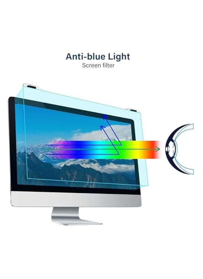 Mosiso 23-24 inch Computer Blue Light Blocking Screen Protector AR Anti Glare Eye Protection Filter Film for Diagonal 23,23.6,23.8,24 inch 16:9 Widescreen Desktop PC LED Monitor(21.26x13.39 inch/LxW)  - Image 2