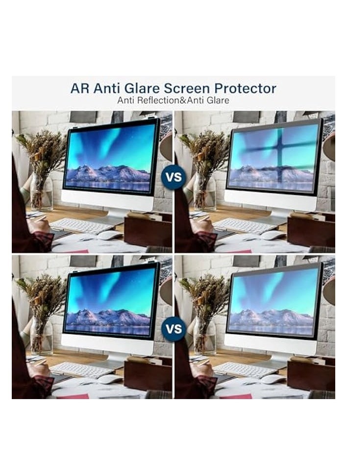Mosiso 23-24 inch Computer Blue Light Blocking Screen Protector AR Anti Glare Eye Protection Filter Film for Diagonal 23,23.6,23.8,24 inch 16:9 Widescreen Desktop PC LED Monitor(21.26x13.39 inch/LxW)  - Image 4