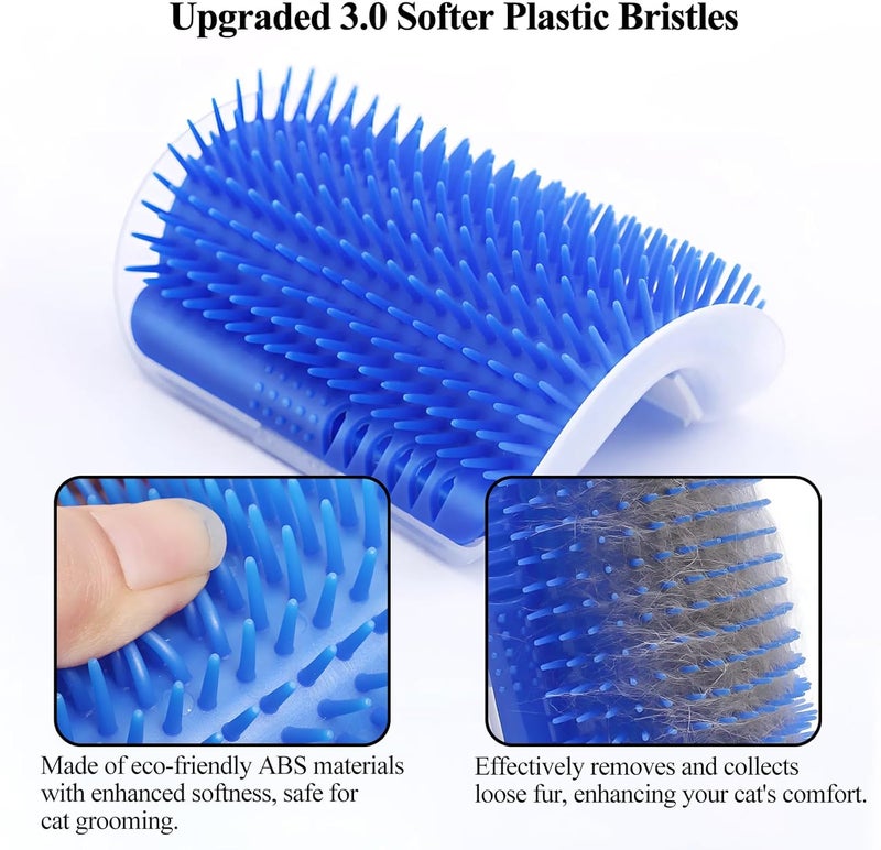 Kingtree Cat Corner Scratcher Self Groomer with Catnip, 2 Pack Softer Cat Face Scratchers Wall Corner Grooming Massage Combs for Long & Short Fur Cats - Image 3