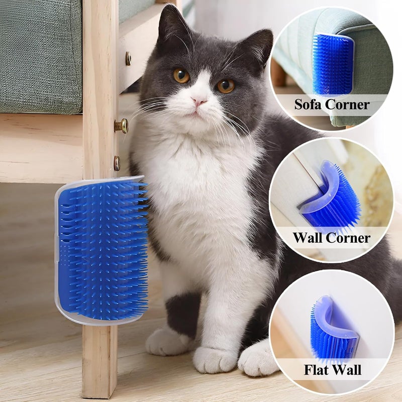 Kingtree Cat Corner Scratcher Self Groomer with Catnip, 2 Pack Softer Cat Face Scratchers Wall Corner Grooming Massage Combs for Long & Short Fur Cats - Image 5