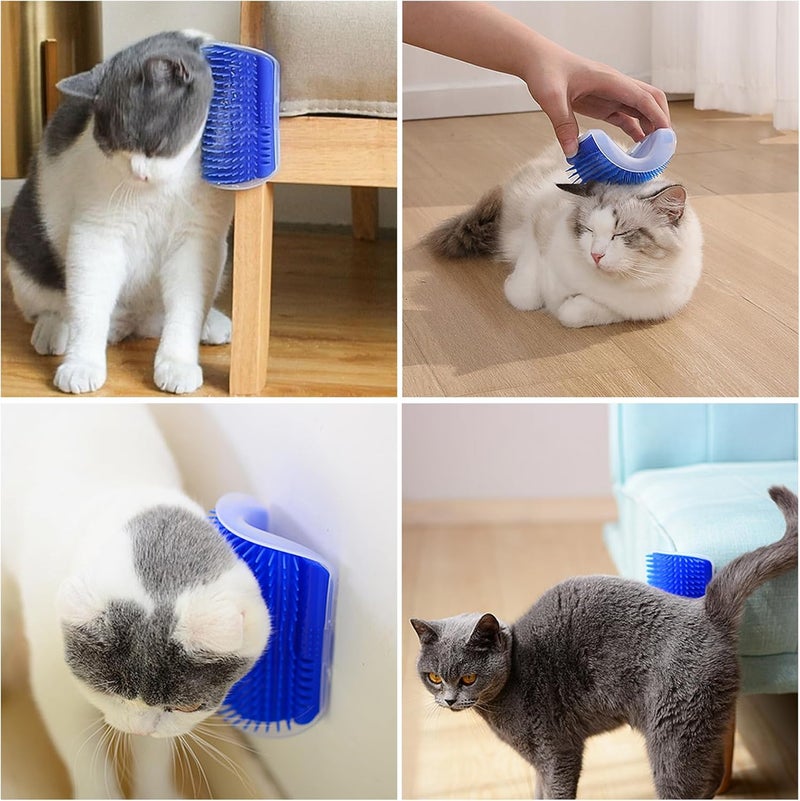 Kingtree Cat Corner Scratcher Self Groomer with Catnip, 2 Pack Softer Cat Face Scratchers Wall Corner Grooming Massage Combs for Long & Short Fur Cats - Image 2