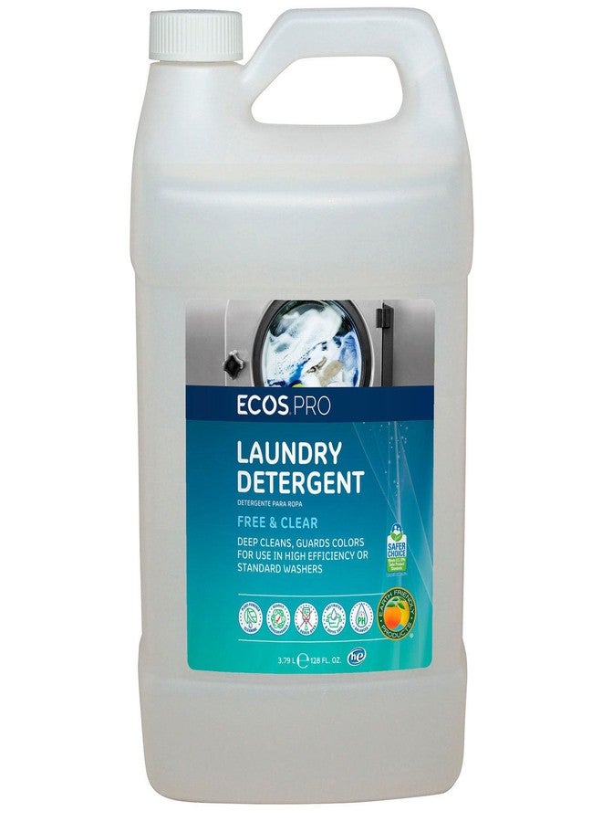 ECOS PRO Liquid Laundry and Microfiber Detergent, Free & Clear, Unscented, Concentrated & Ideal For Commercial & Industrial Use, PL9764/04, 1 gallon Bottles (Case of 4) - Image 1