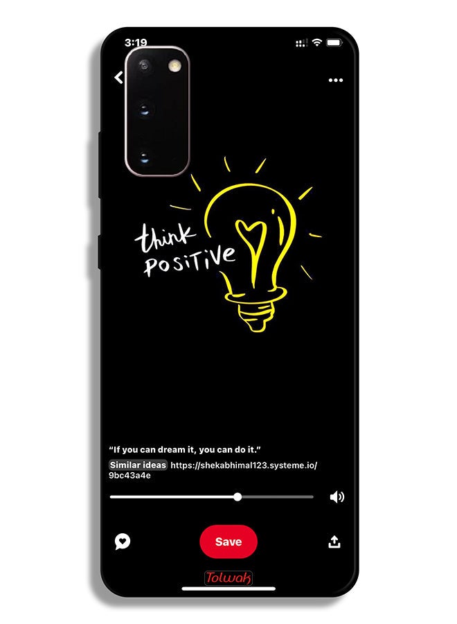 Tolwak Samsung Galaxy S20 Protective Case Cover Think Positive - Image 2