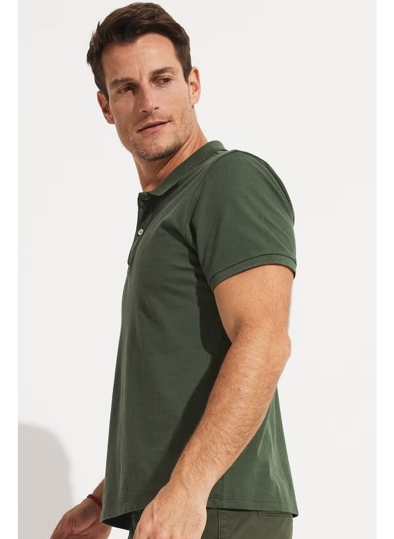 JUNE Men's Regular Fit 100% Cotton Polo Neck T-Shirt - Image 2