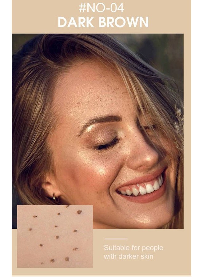 Aaiffey 2 Colors Freckle Pen Waterproof Long-lasting Quick Dry Small Spot Natural Lifelike Freckle Makeup Pen (Dark Brown) - Image 3