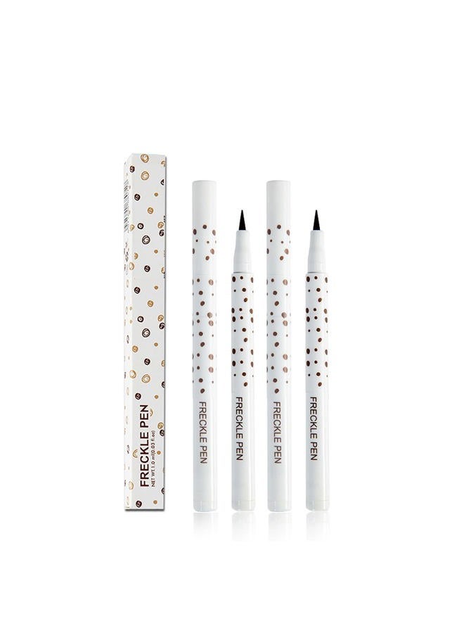Aaiffey 2 Colors Freckle Pen Waterproof Long-lasting Quick Dry Small Spot Natural Lifelike Freckle Makeup Pen (Dark Brown) - Image 1