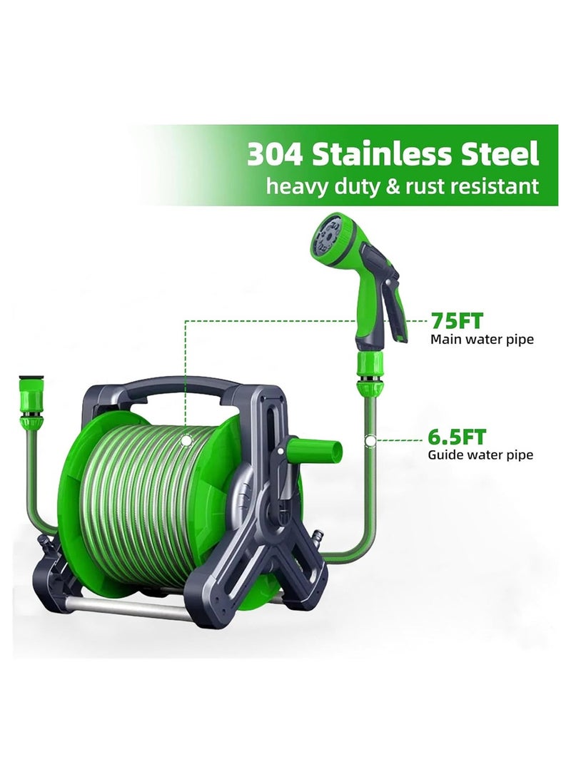 DMG TECH Garden Hose Reel Set, 22M Wall Mount Water Hose Reel with Nozzle, for Garden Watering and Car Washing  - Image 4