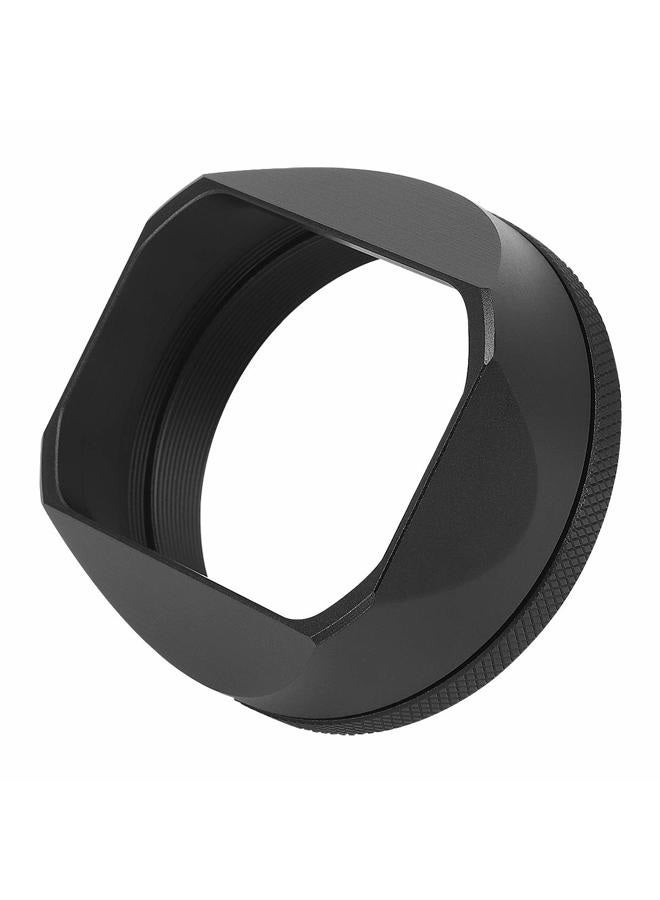 Haoge Square Metal Lens Hood Shade for Fuji X100VI Fujifilm FinePix X100V X100F X100 X100S X100T X70 Camera Black with Cap and 49mm Adapter Ring Kit - Image 2