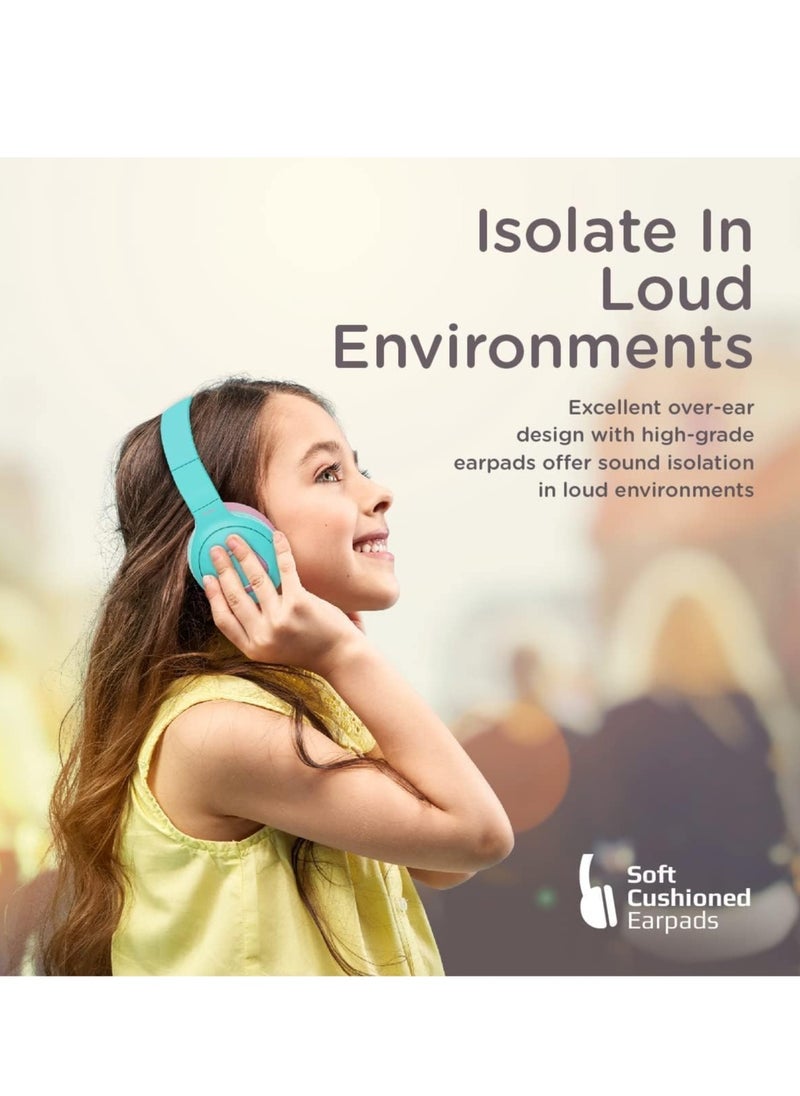 AMBERJACK Wireless Music BT Headphones for Gaming Over Ear Foldable Noise Protection Headset AKZ52 For Children Boy Girl Travel School Phone Pad Tablet PC  - Image 2