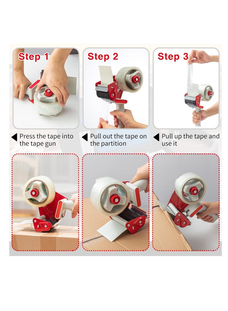 ABBASALI Tape Dispenser With Handle - Red 2 Inch  - Image 4