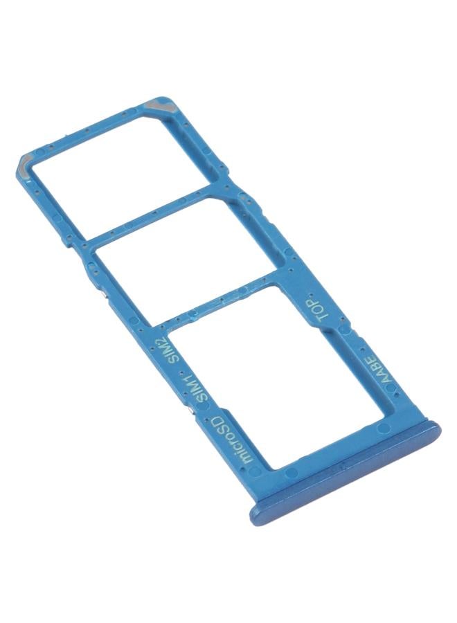 For Samsung Galaxy A12 SM-A125 SIM Card Tray + SIM Card Tray + Micro SD Card Tray (Blue) - Image 2