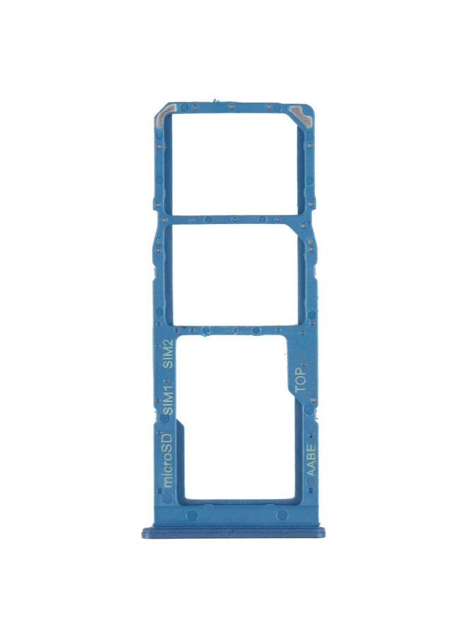 For Samsung Galaxy A12 SM-A125 SIM Card Tray + SIM Card Tray + Micro SD Card Tray (Blue) - Image 1
