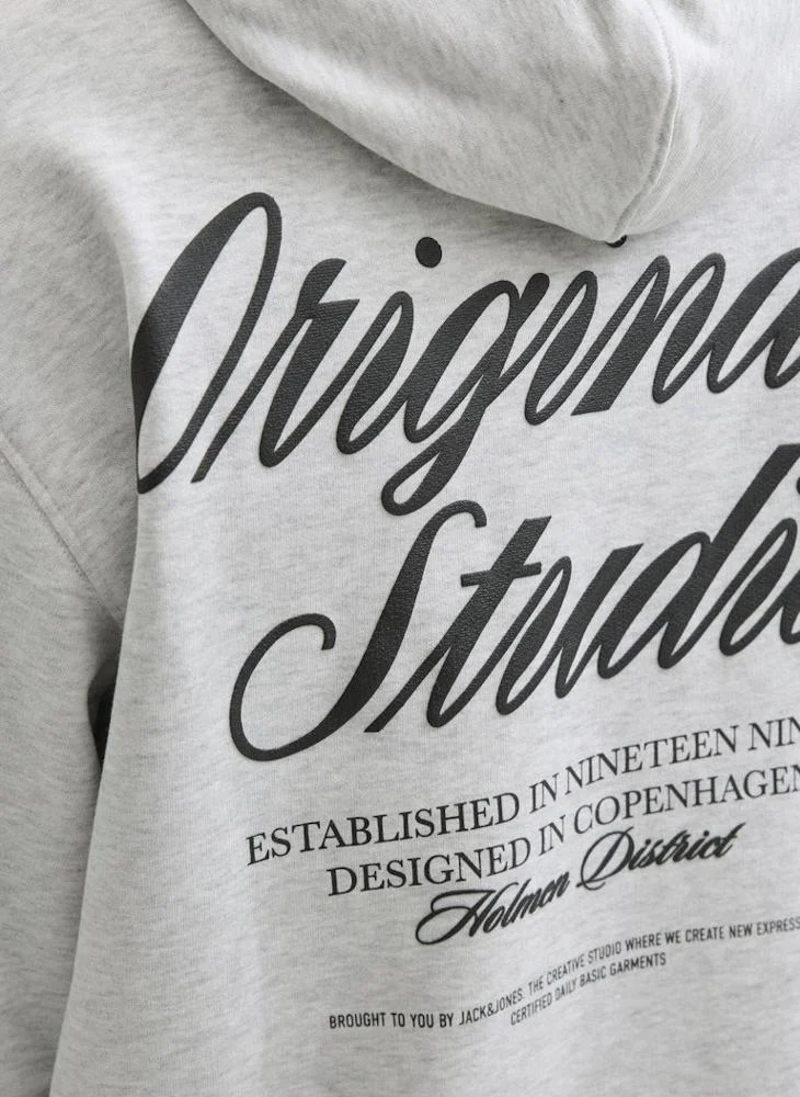 JACK & JONES  Graphic Pullover Hoodie for Men | Best Price UAE