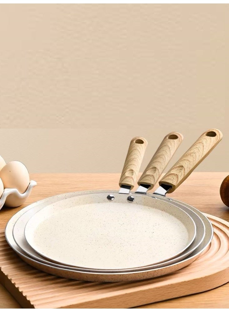 Small granite crepe pan with wooden handle - non-stick and practical - Image 1