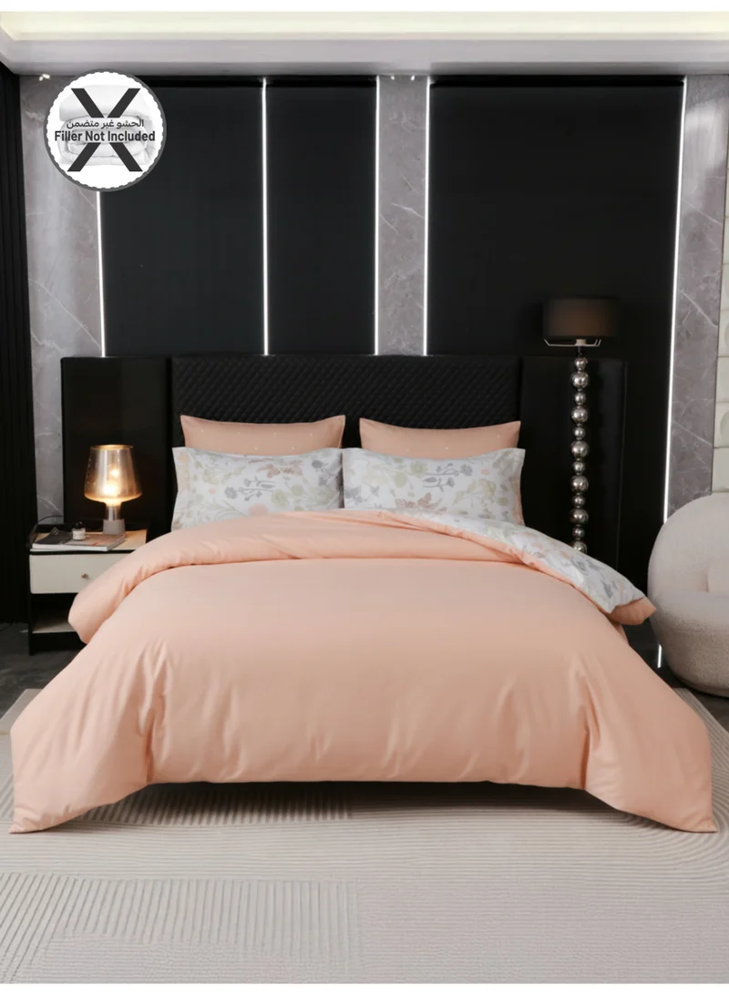Donetella Printed Duvet Set, Queen Size Fits 180x200 cm - 6-Pcs Bed Set, Microfiber Fabric - 1 Duvet Cover, 1 Fitted Sheet, 2 Pillow Shams, 2 Pillowcases (Filler Not Included)