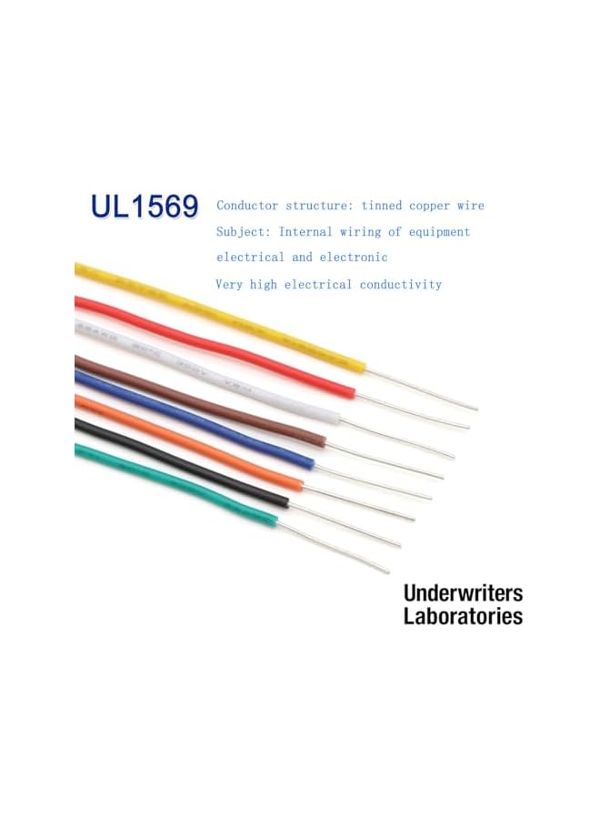 The Bros مجموعة أسلاك كهربائية UL1569-20AWG معدات كهربائية أسلاك نحاسية صلبة نحاسية مغطاة موصلات أسلاك DIY إلكترونيات مقاومة لدرجات الحرارة العالية، أدوات متضمنة <13.1 قدم X 6 ألوان> - Image 3