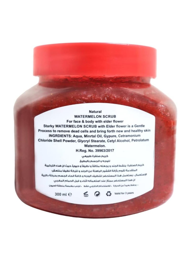 Starky - Natural Scrub Cream With Watermelan For Face And Body - 300 ml - Image 1
