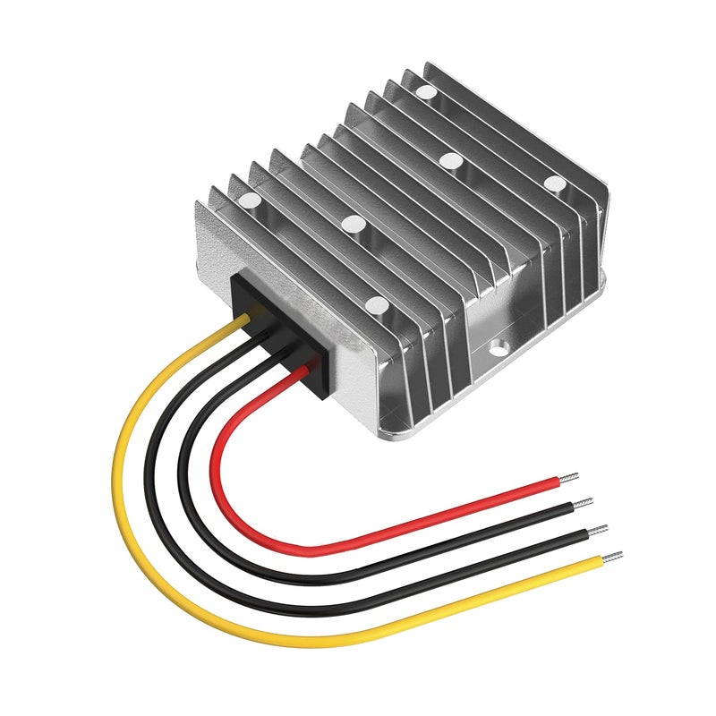 DC 24v to DC 12v Step Down 10A 120W Truck Car Power Supply Adapter Converter Reducer Regulator for Auto Truck Vehicle Boat Solar System etc.(DC15-40V Inputs)