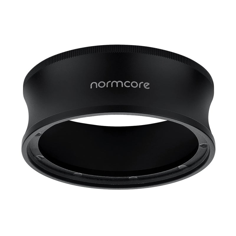 Normcore 54mm Magnetic Dosing Funnel V2 Espresso Coffee Dosing Ring 28mm Anodized Aluminum with 9 Neodymium Magnets Fits 54mm Breville Portafilter Black