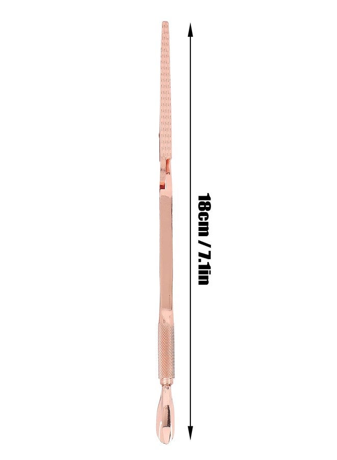 Yinhing Multi-function Nail Art Pincher, Nail Art Pincher Stainless Steel Cuticle Pusher False Nail Shaping Tweezers Nail Art Tools for Manicure (#1) - Image 5