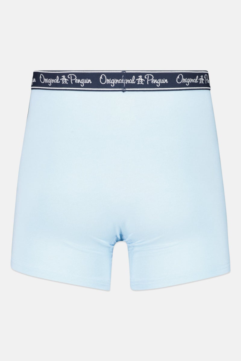 Original Penguin Men 3 Pieces Plain Boxer Briefs, Navy/Purple/Steel Blue  - Image 2