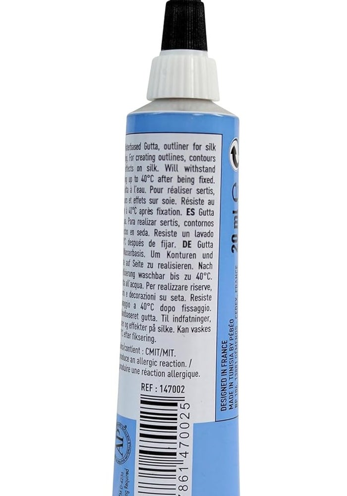 Pebeo Setasilk Gutta 147-002 - Water Based Silk Paint in Pearl White (20 ml) - Image 3