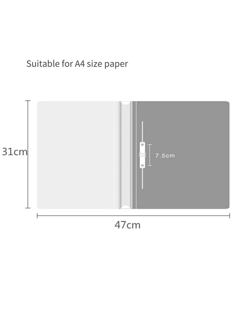 PRIMA A4 Project Folder (Blue x 12Pcs), Plastic Report Files 2 Prong, A4 Report Project Document File Folders, Presentation Project Folder for Office School - Image 3